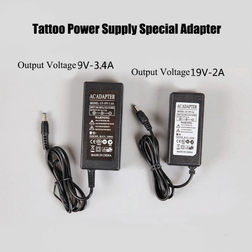 Tattoo Power Supply Adapter Transformer Tattoo Equipment Tattoo Machine Power Special Adapter Tattoo Accessories 19V/3.4A 9V/2A