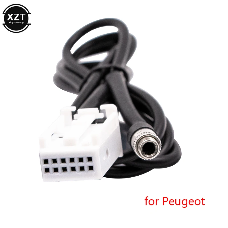 New 3.5mm Car AUX Adapter Audio Cable For Peugeot 307 308 407 408 507 For Citroen C2 C5 RD4 AUX Cable