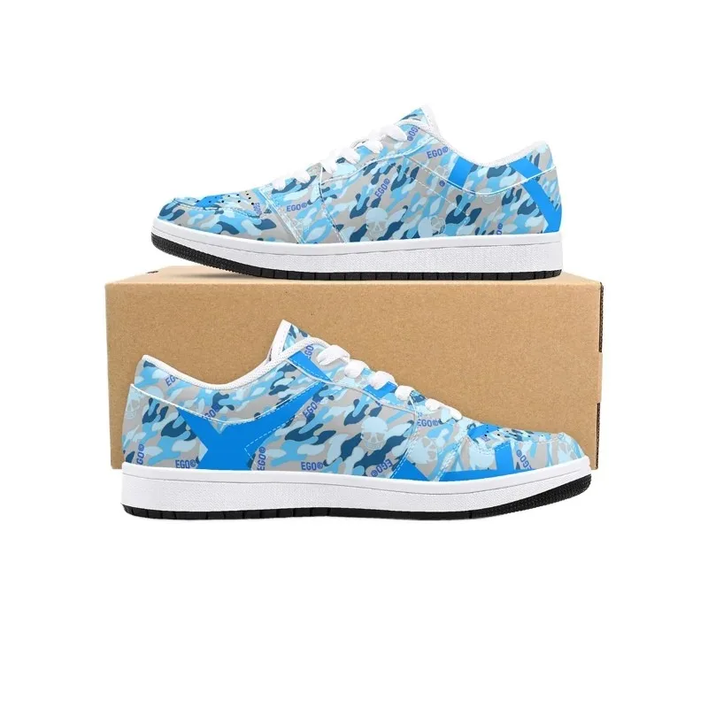 Fashionable and Breathable Printed Leather Casual Shoes for Men and Women Camping Equipment Hiking and Cycling Sneakers