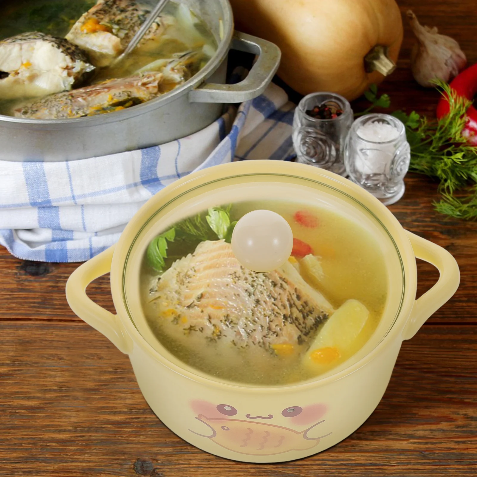 

Ceramic Soup Bowl with Lid Large Capacity Microwave Safe for Instant Noodles Soups Rv Kitchen Use Ceramic Soup Bowls with Lid