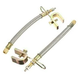 2Pcs Air Tyre Valve Extension Adaptor Car Tire Stem Extender+Clamps