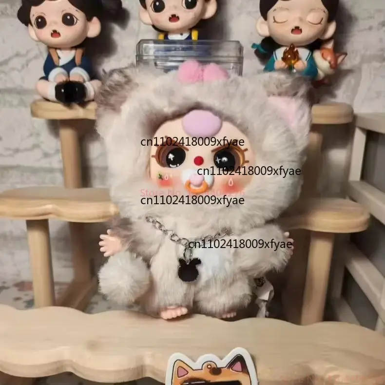 Producto genuino para bebé, serie de tres gatos y perros, muñeca de vinilo, caja ciega de felpa, figuritas coleccionables bonitas, regalo de la serie en Stock