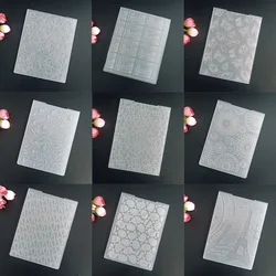 AZSG Easter Butterfly Trees Embossing Folder Transparent Plastic Plates Design For DIY Paper Card Decoration Embossing Cutting