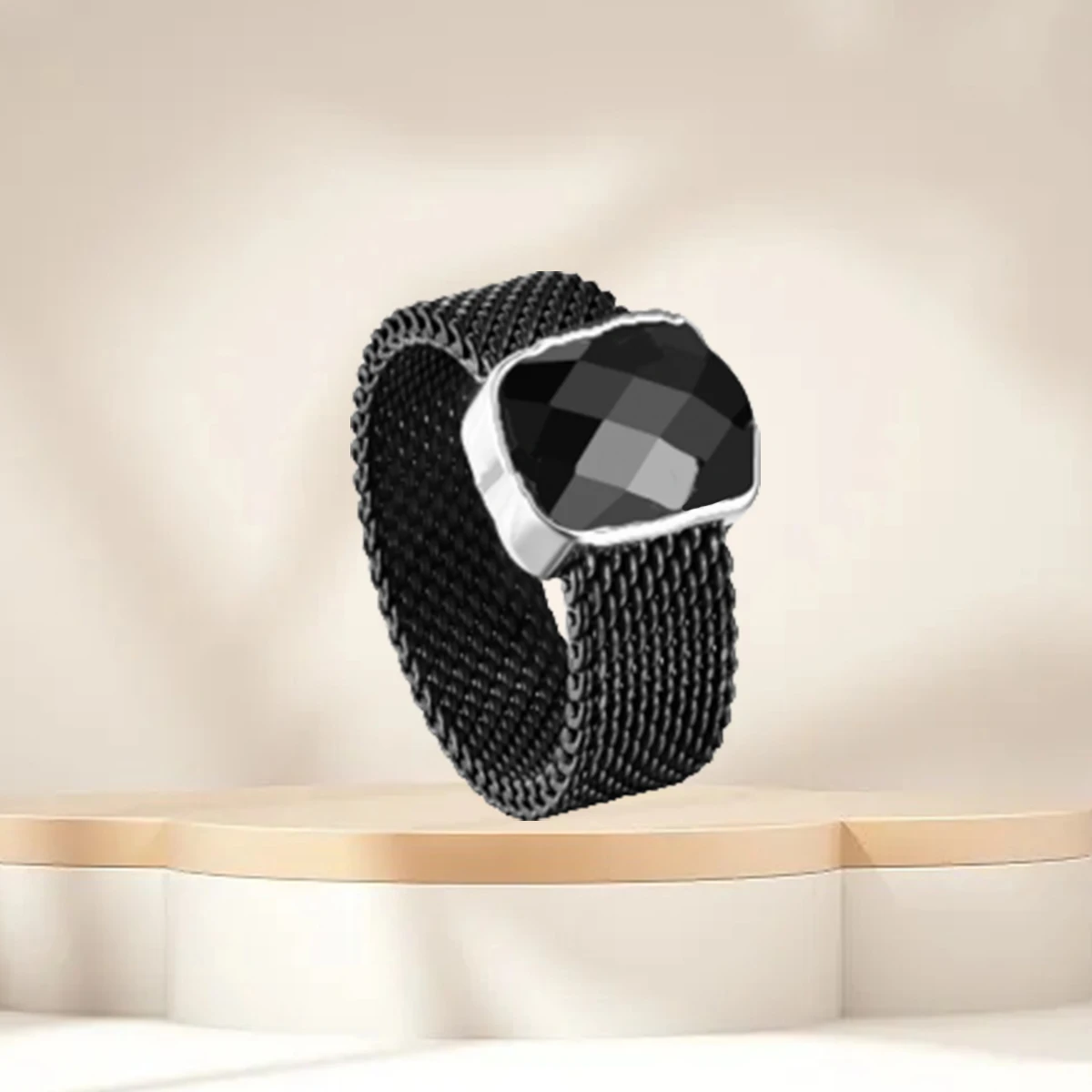 

Stone crafts popular in summer Spanish original jewelry 925 silver titanium steel agate stone jewelry exquisite gifts