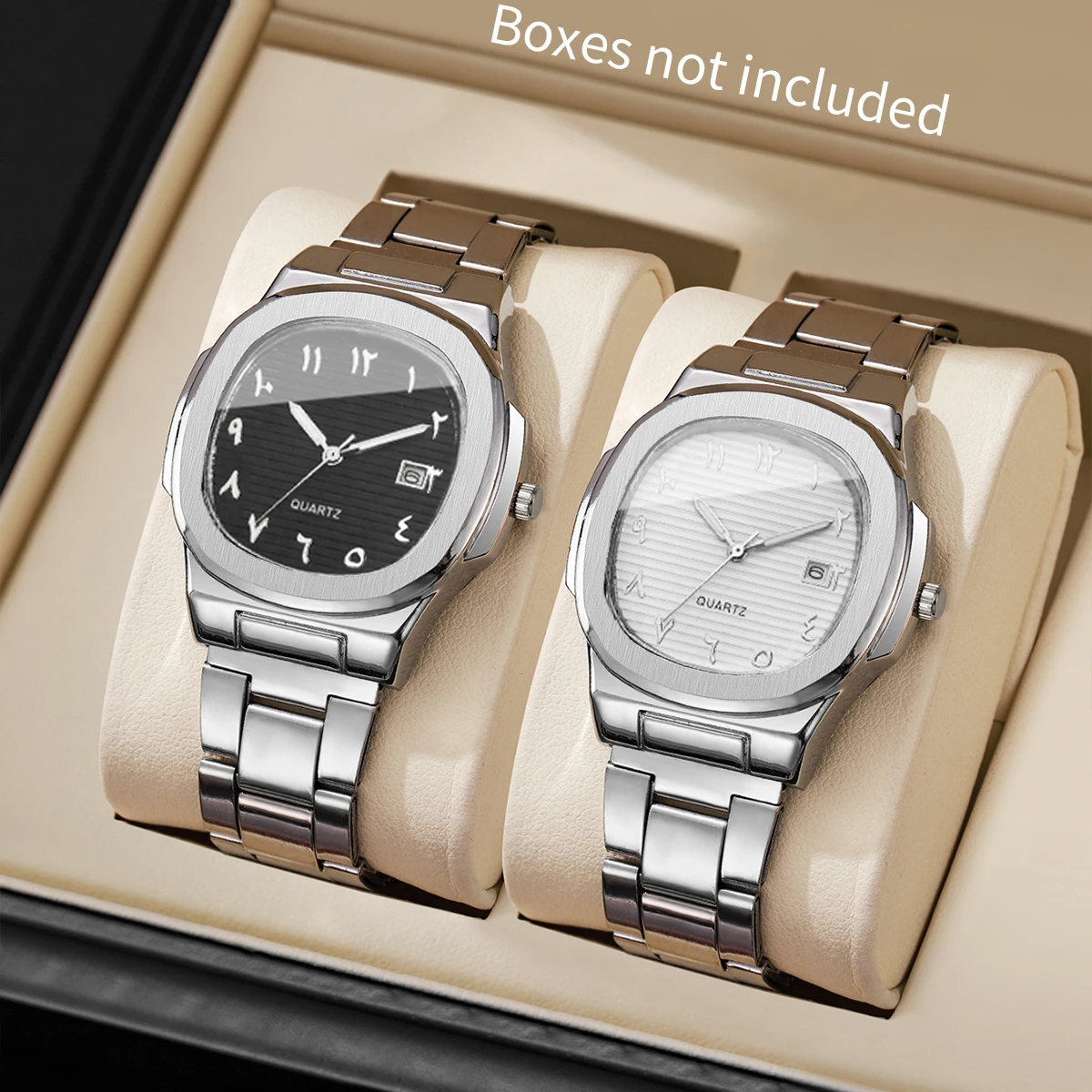 1/2/4PCS Fashion Square Dial Men Business Watches Luxury Calendar Quartz Wristwatch Reloj Hombre (WithoutBox)