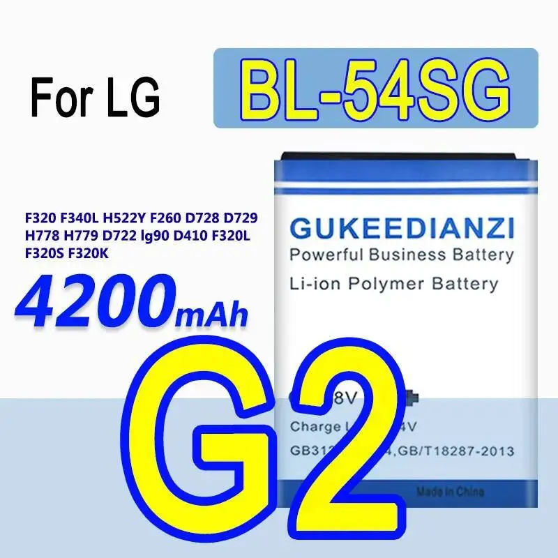 

Для LG Optimus G2 F320 F320L F320S F320K BL 54SG BL-54SG аккумулятор мобильного телефона надежная мощность 4600 мАч