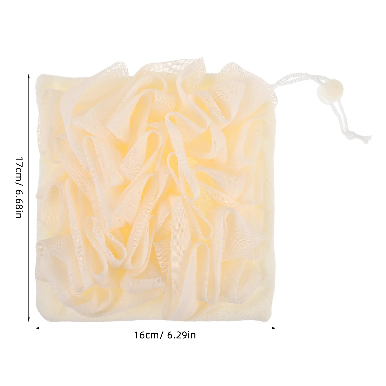 Bath Scrubber Dual-Sided Soap Pocket Exfoliating Body Sponge Soft Gentle Shower Washcloth Travel Bath Puff for Men Women