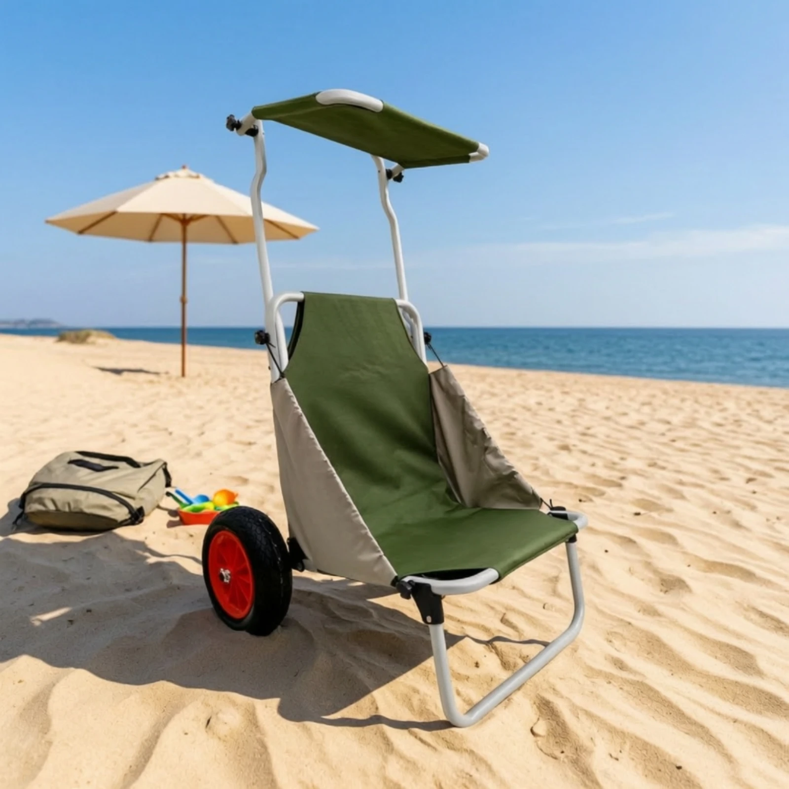 Silla de camping con ruedas, g - Outdoor Camping Folding Chair reseña y precio