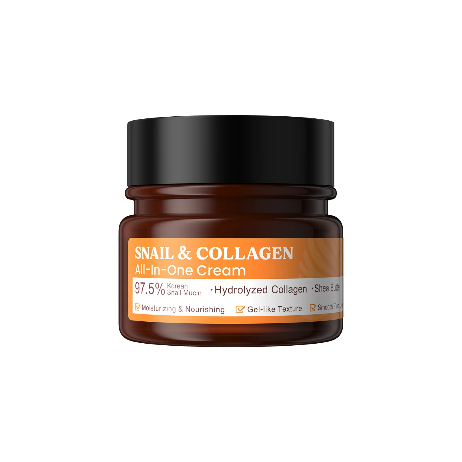 

QUIYUM 50g Snail Mucin Collagen Cream, Brightening Face Moisturizer for All Skin Types, Hydrating Nourishing Anti Aging Cream
