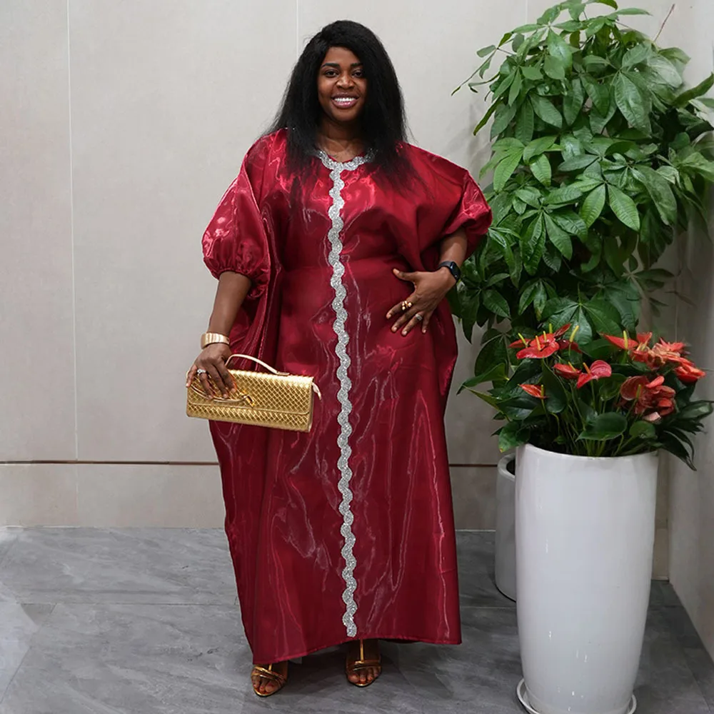 

Африканские платья Абая для женщин, 2024, традиционная африканская одежда, Дашики, Анкара, платье, мусульманский кафтан, длинное платье макси