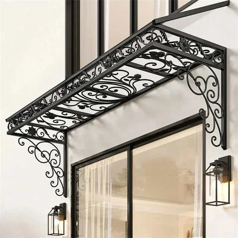 الإبداعية المأوى الحديد المطاوع المظلة في الهواء الطلق غير نافذ للمطر سقيفة نافذة الطنف الأوروبي في الهواء الطلق حديقة المراقبة الباب الأمامي المظلة