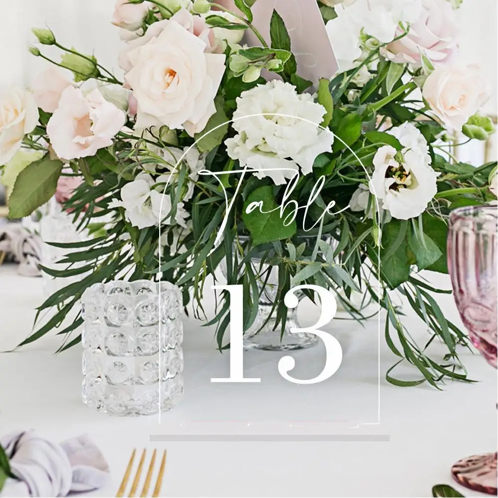 Arch Acrylic Table Numbers 1-15 3.9