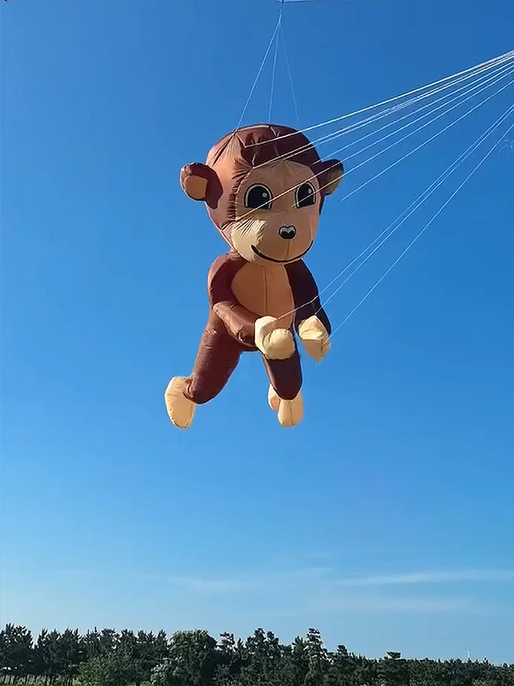 9KM 3.5m Klappen Aap Vlieger Lijn Wasserij Hanger Zachte Opblaasbare Show Kite voor Kite Festival Ripstop Nylon met Zak