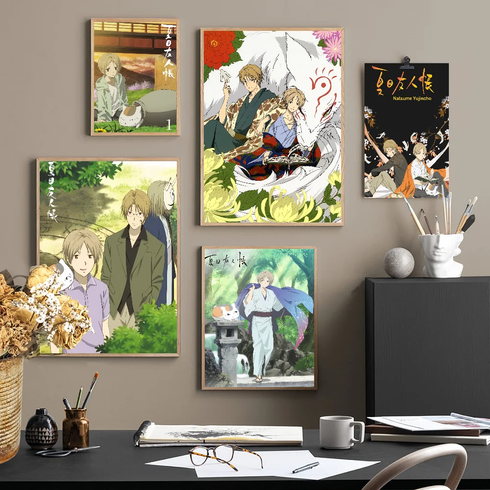 Anime Natsume Yuujinchou Classic Anime Poster Waterproof Paper Sticker Coffee House Bar Room Wall Decor