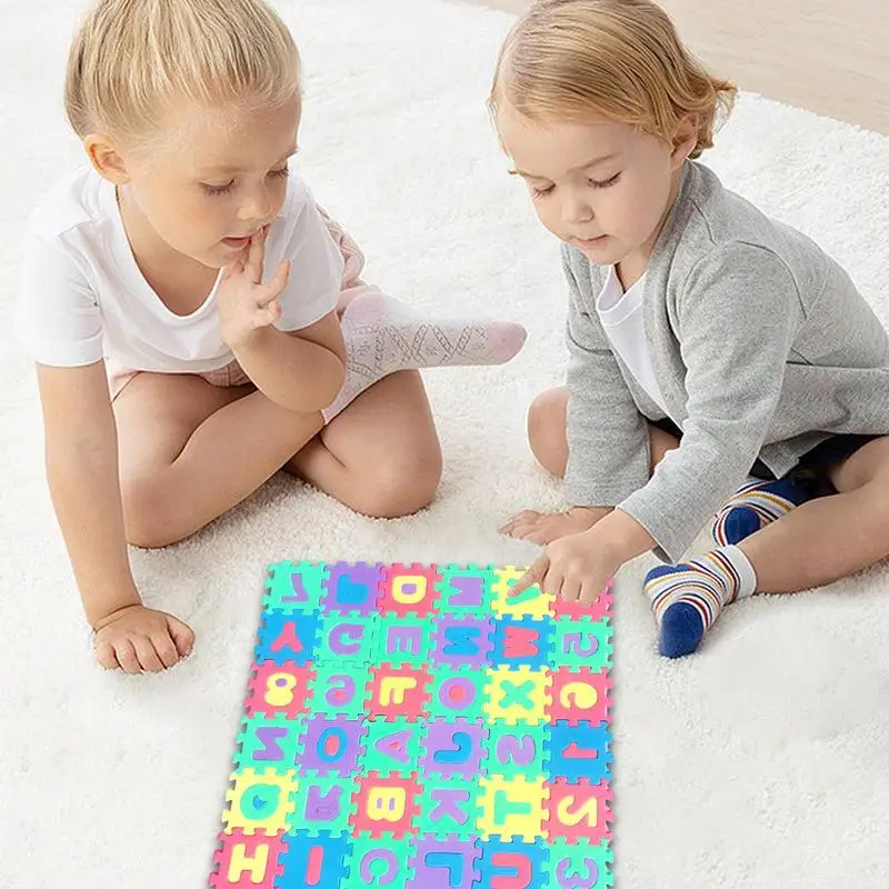 Schuim Vloertegels | 36 Tegels Schuim Puzzel Vloermat | Foam Mat Met Sterke Flexibiliteit En Veiligheid Speelmatten Set Voor Kinderen Pre-S