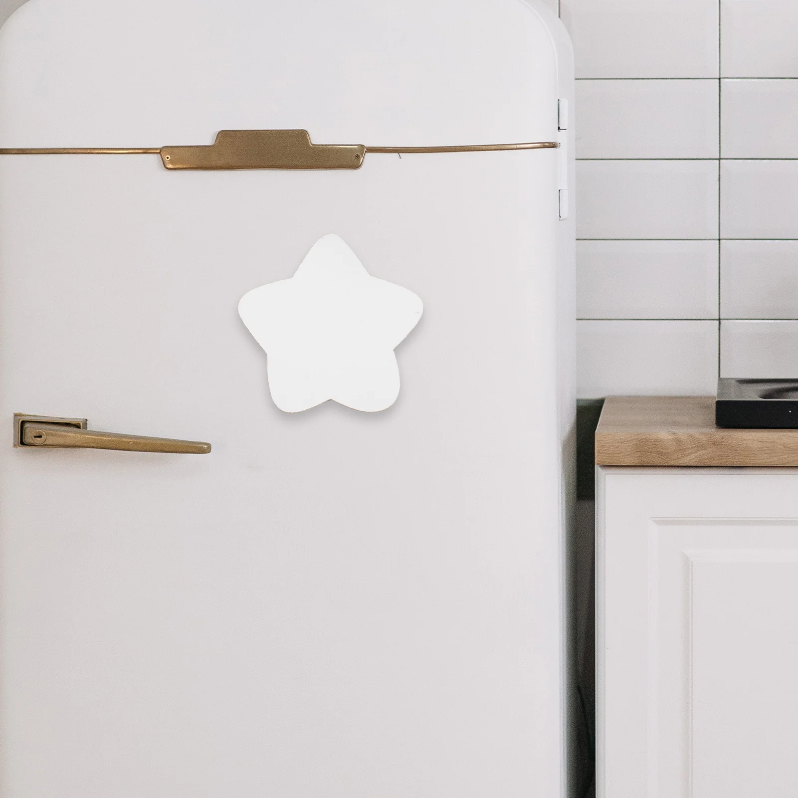 

4Pcs Refrigerator Magnets Magnetic Blank Simple Home Heat Transfer Fridge Stickers DIY Sublimation Craft Supplies for Office