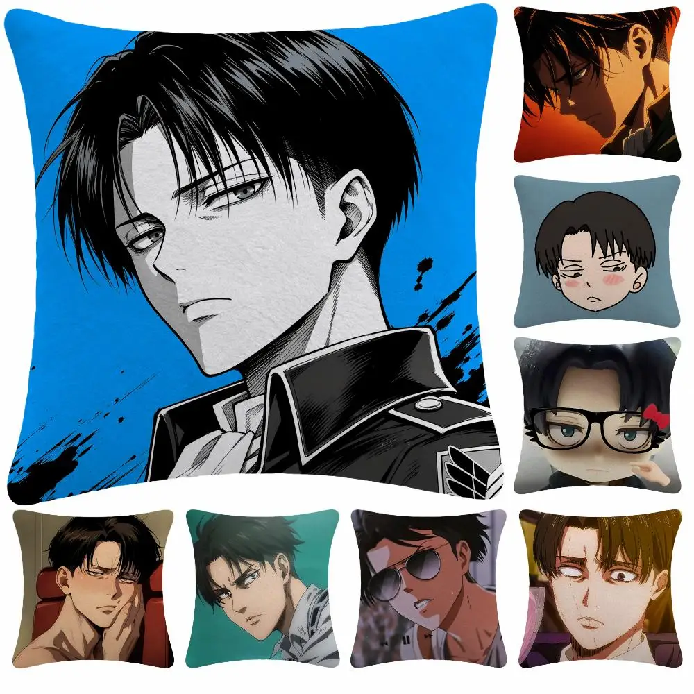 Anime Attack On Titan L-Levi Ackerman Cushion Cover Soft Plush Decorative Sofa Bedroom Living Room Car Dorm Home Decor Gift