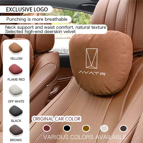 For Avatr 11 07 12 Parts Sticker Interior Key Card Logo Car Accessories Car Neck Headrest Pillow Seat Lumbar Spine Protector - Image 2