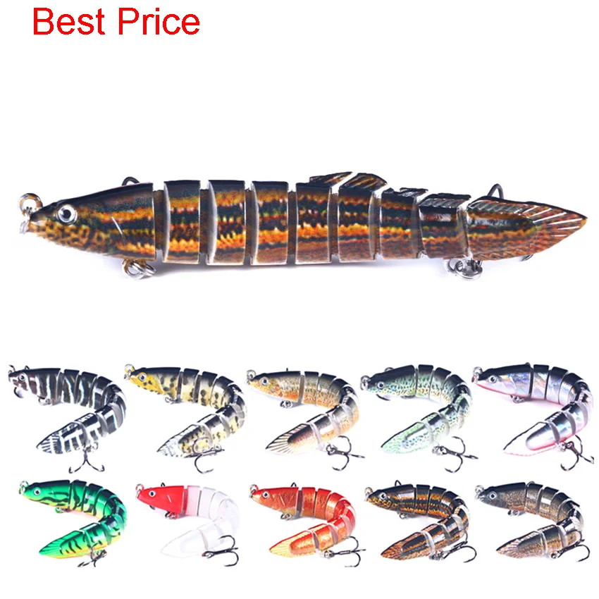 20Pcs Multi Knot Bait 10cm-10g-8# Blood Trough Bionic False Bait Multi-stage Road Sub Bait Loach