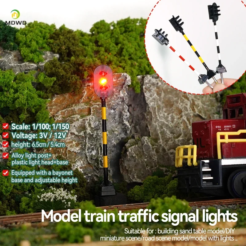 5 stks 3 v/12 v Modelspoor OO HO Schaal 1:87 1:75 Blok Signaal Rood Geel Groen Verkeerslichten LEDs