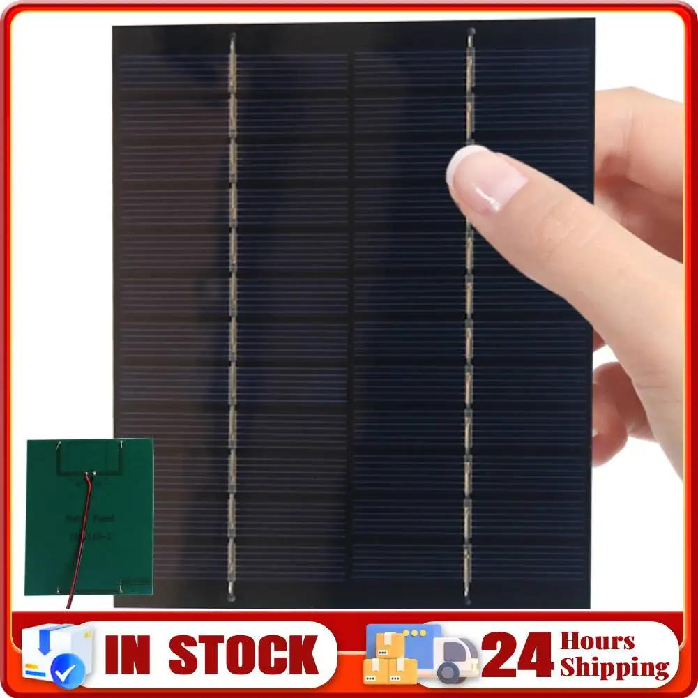 Panel Solar Portátil de 2W 12V, Cargador de Batería Solar de 110X136MM, Paneles de Emergencia de Baja Potencia, Panel de Carga Solar Impermeable