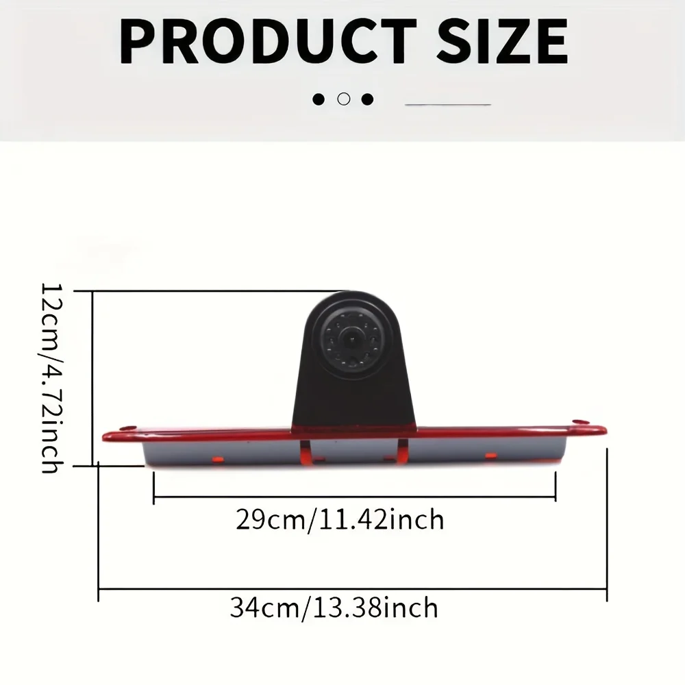 كاميرا عكسية لوقوف السيارات ذات ضوء الفرامل العالية الثالثة لسيارة Mercedes Sprinter / VW Crafter / لـ DODGE Sprinter (2007-2018) #2