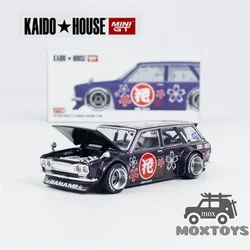 Kaido House x MINI GT 1:64 Datsun KAIDO 510 Wagon Hanami V3 Diecast Model Car