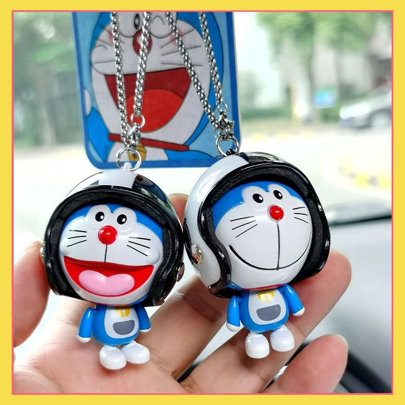 

Doraemon Car Pendant Dingdang Cat Cartoon Doll Interior Rearview Mirror Hanging Decoration Car Aromatherapy Pendant Decoration