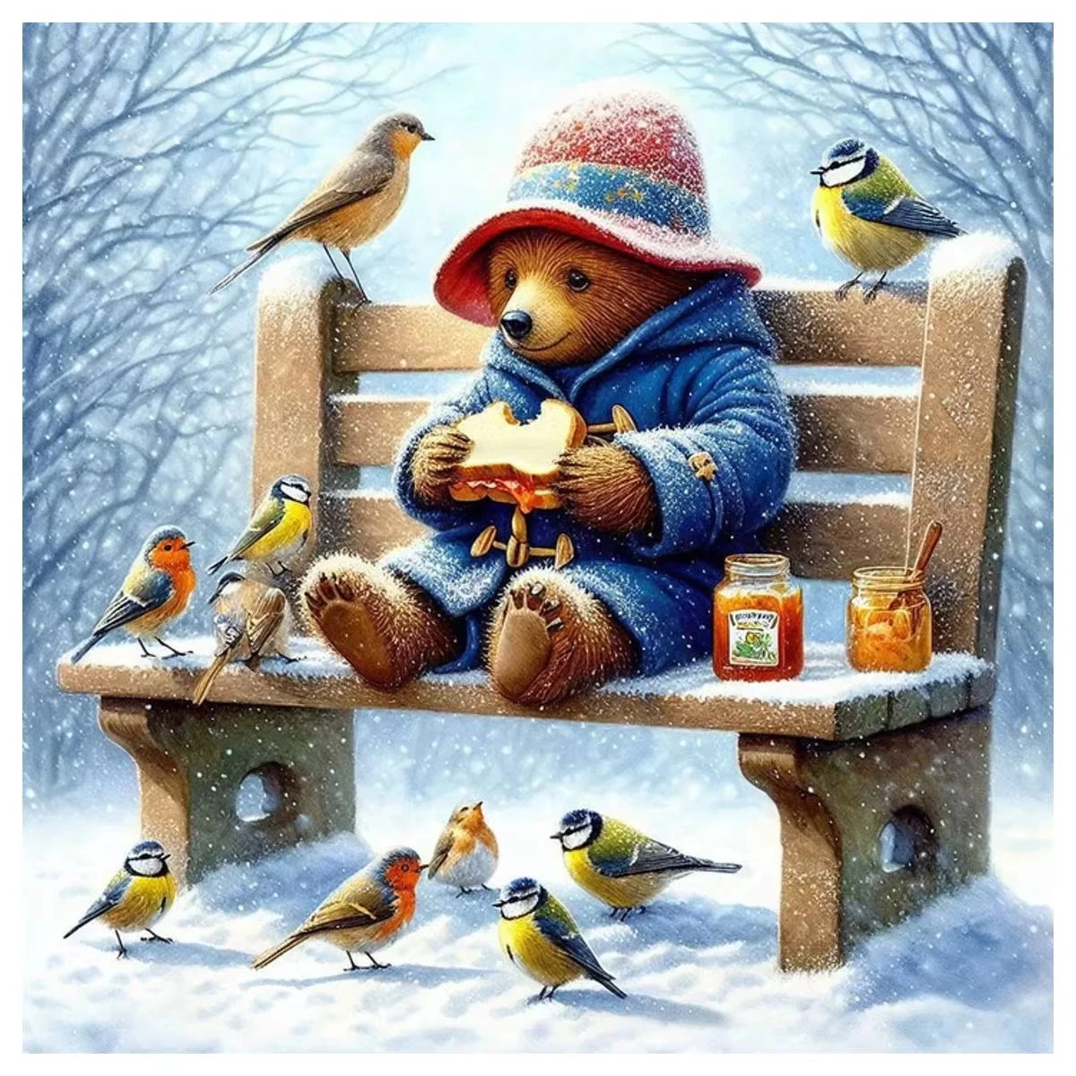 

Bear And Bird 500PCS/1024 PCS Jigsaw Puzzles Relaxing Family Activity Games for Living Room Home Decor Gift