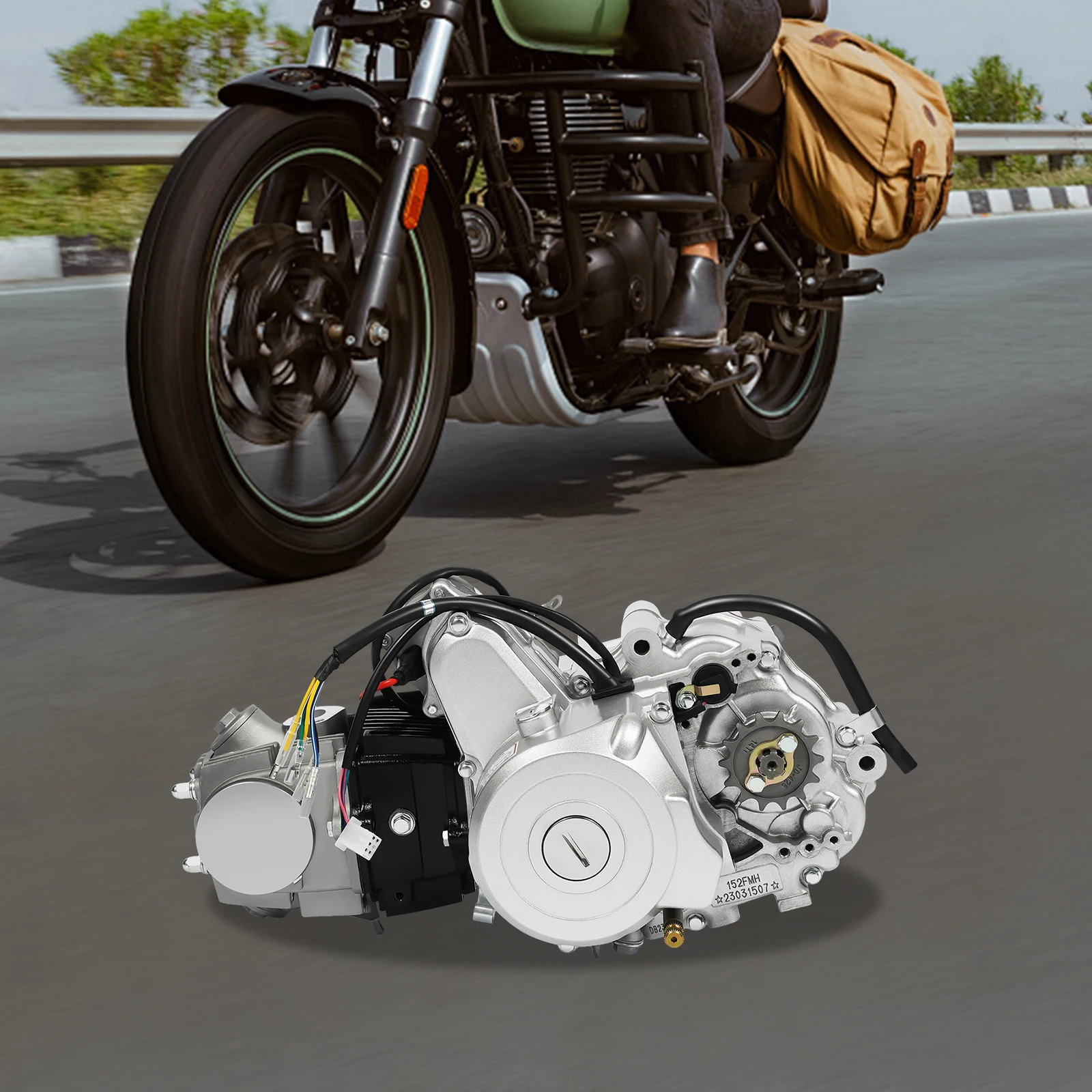 125cc Motor Engine Four Stroke Single Cylinder ATV Dirt Bike Motorcycle Parts Powerful 8.5Nm Torque 5.5KW High Performance Durable Anti Rust