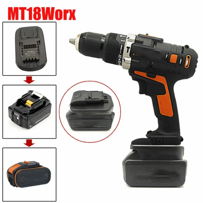 Meatkita、spro、dewalt、milwaukee、18vリチウムイオンバッテリー用のバッテリーアダプターは、worx、電動工具、4ピンに変換され、milwaukeeに使用します