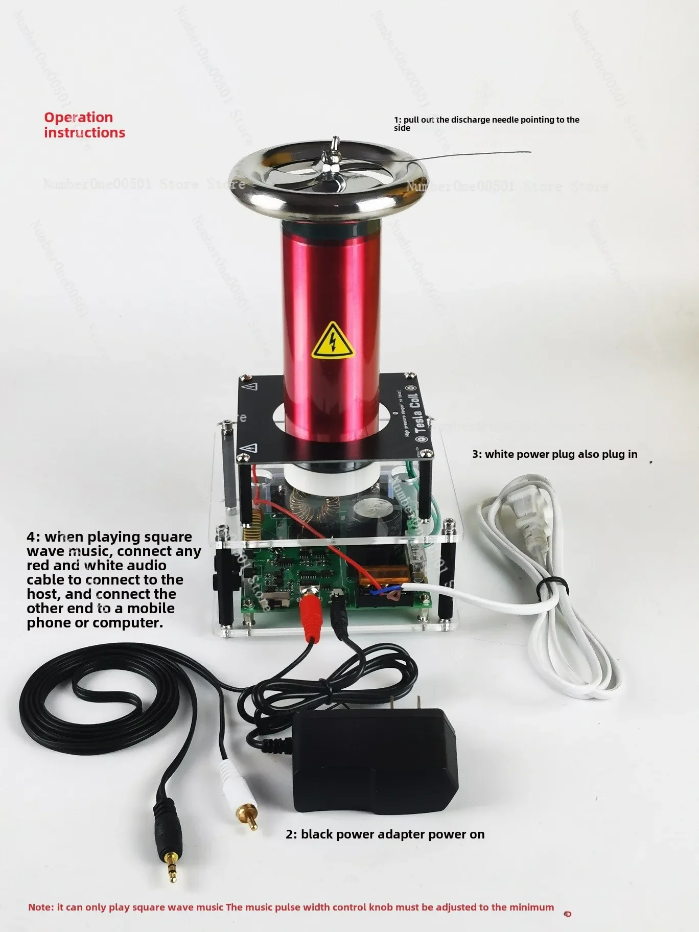 Desktop SSTC Solid State Music Tesla Coil 10CM Arc Finished Product