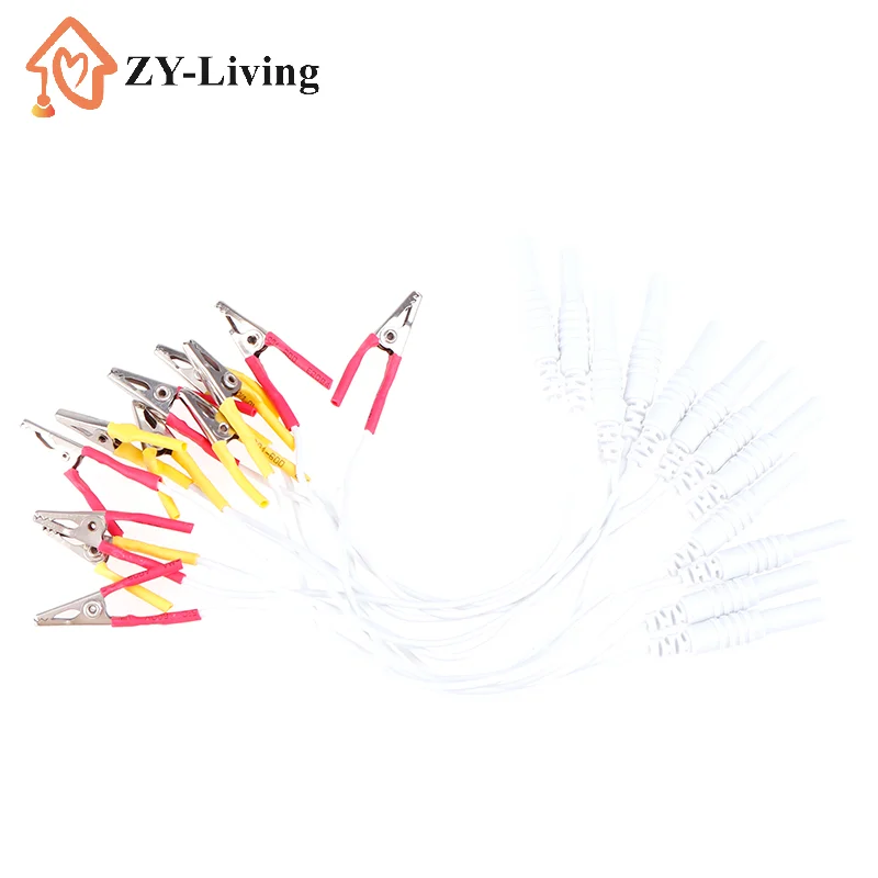 12 Pcs/lot Alligator Clip Cable, Random Color Acupuncture Needles Clip For SDZ-II Electronic Acupuncture Instrument