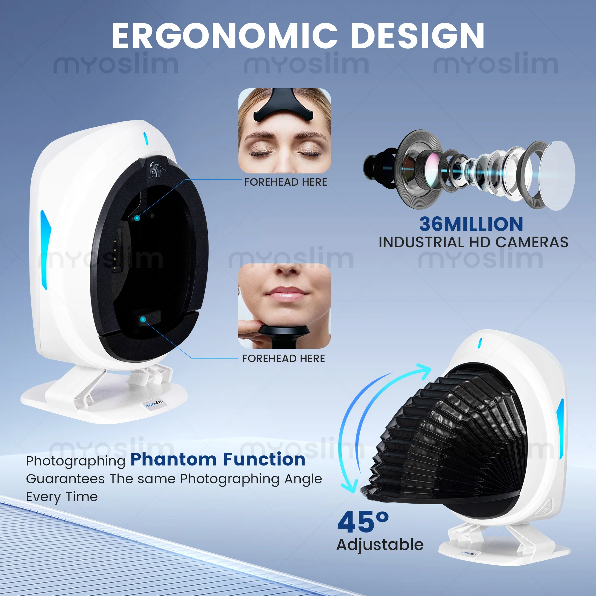 3D Facial Skin Analyzer Machine Q1 Pro 8 Light Spectrum Skin Analysis Scanner for Facial Skincare And Analysis