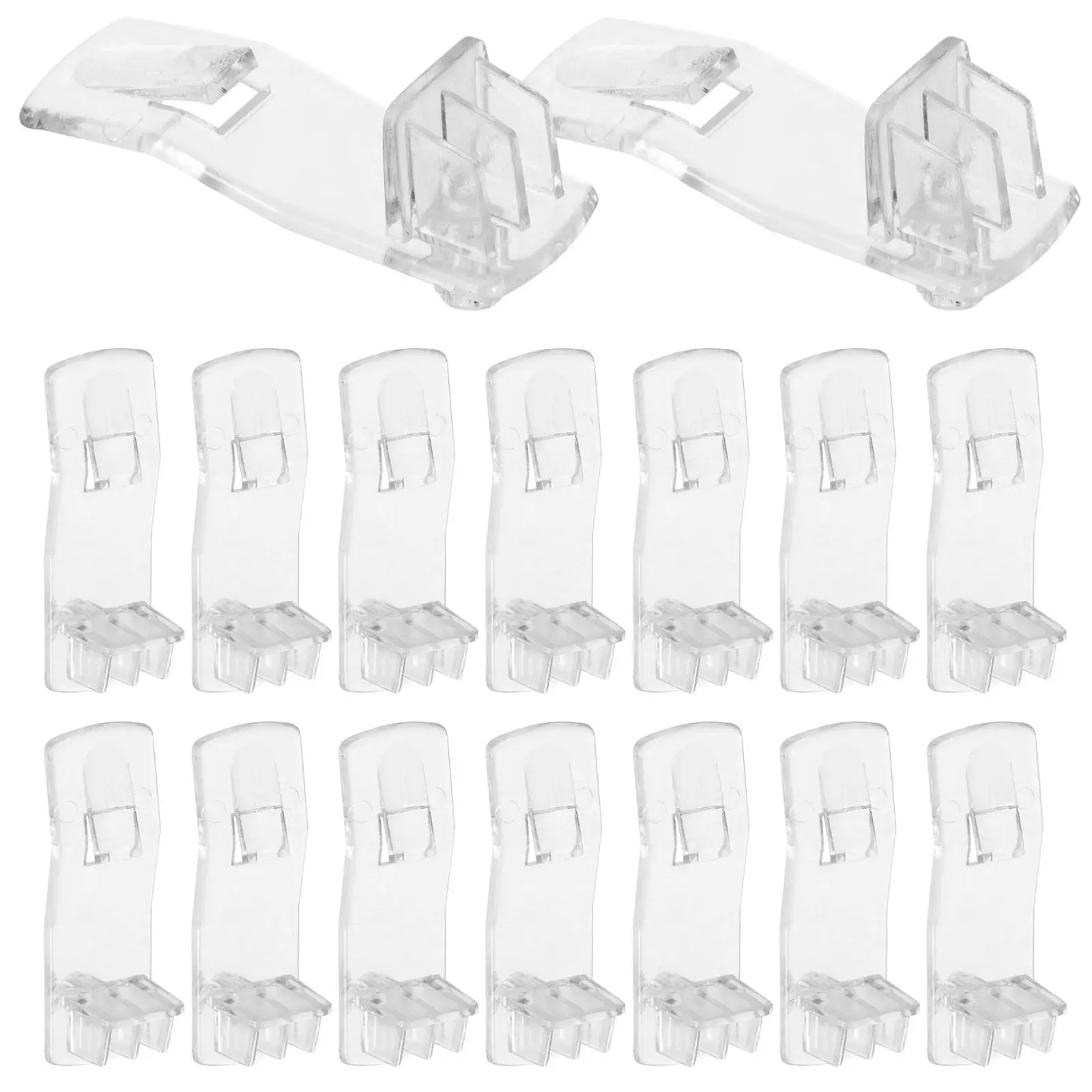 25Pcs Clear Plastic Shelf Pegs for Cabinets Shelves Kitchen Storage Adjustable Rectangular Support Clips Locking Shelf Pins Home