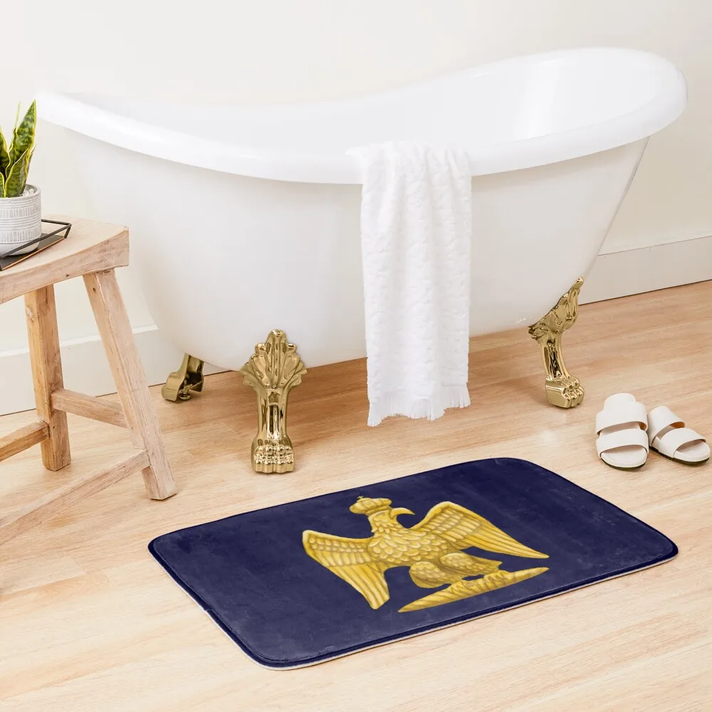 

Napoleonic Imperial Eagle: blue Bath Mat Bath Rugs For Bathroom