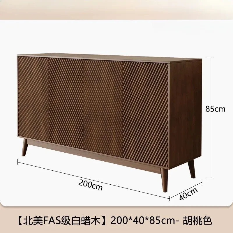 retro solid wood porch cabinet living room partition storage household wave pattern home French