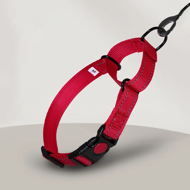 

Explosion-proof Impact 2 in 1 P Chain Dog Collars Comfortable Reflective Nylon Training Pet Towing Rope French Bulldog Chihuahua