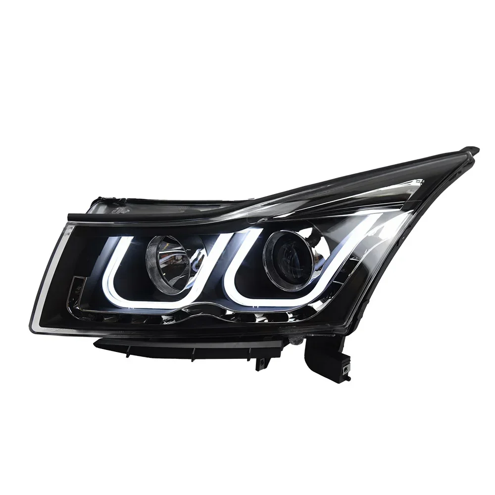 

Car Styling For Chevrolet 09-16 Longding Headlight Assembly Lens Full LED Angel Eye Xenon Lamp Double U Modification