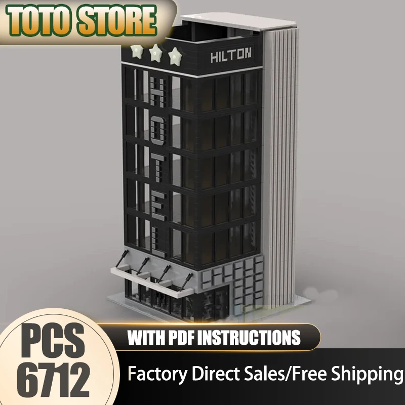 

Moc Building Bricks City Hotel Technology Модульные блоки Подарки Модульная городская модель здания Рождественские игрушки Наборы для самостоятельной сборки