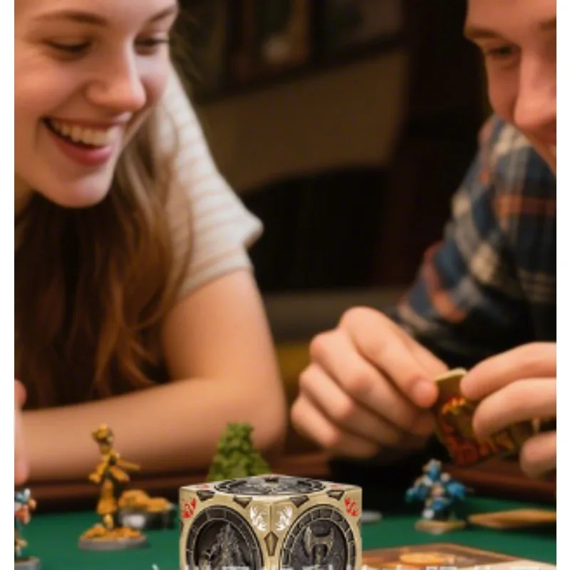 

7-in-1 Hexahedron Rotating DND Dice Set Zinc Alloy Polyhedral for Cthulhu COC Tabletop RPG Game Entertainment Tool Dice