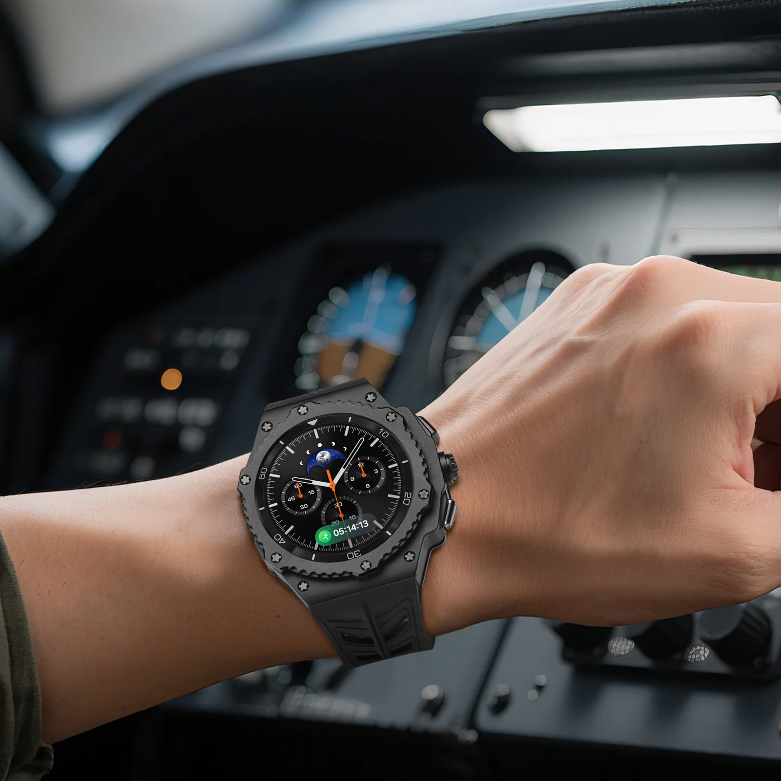 삼성 워치 8 44mm용 고급 개조 키트, 삼성 워치 8 클래식 46mm용 메탈 케이스 및 고무 밴드, 개조 키트 액세서리