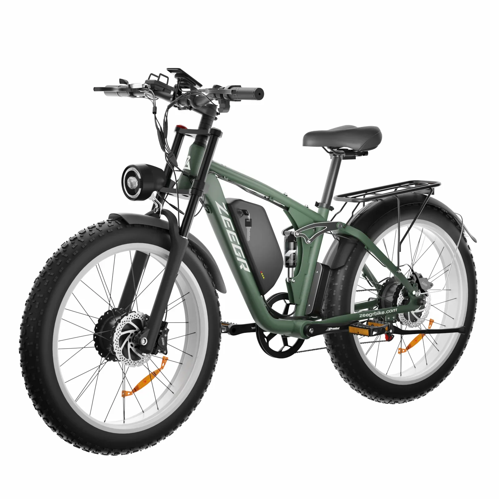 Full Suspension Electric Bike Mountain Ebike 52V22.4Ah 2000W High Speed Dual Motor 26 Inch Fat Tire Off-road Electric Bicycle