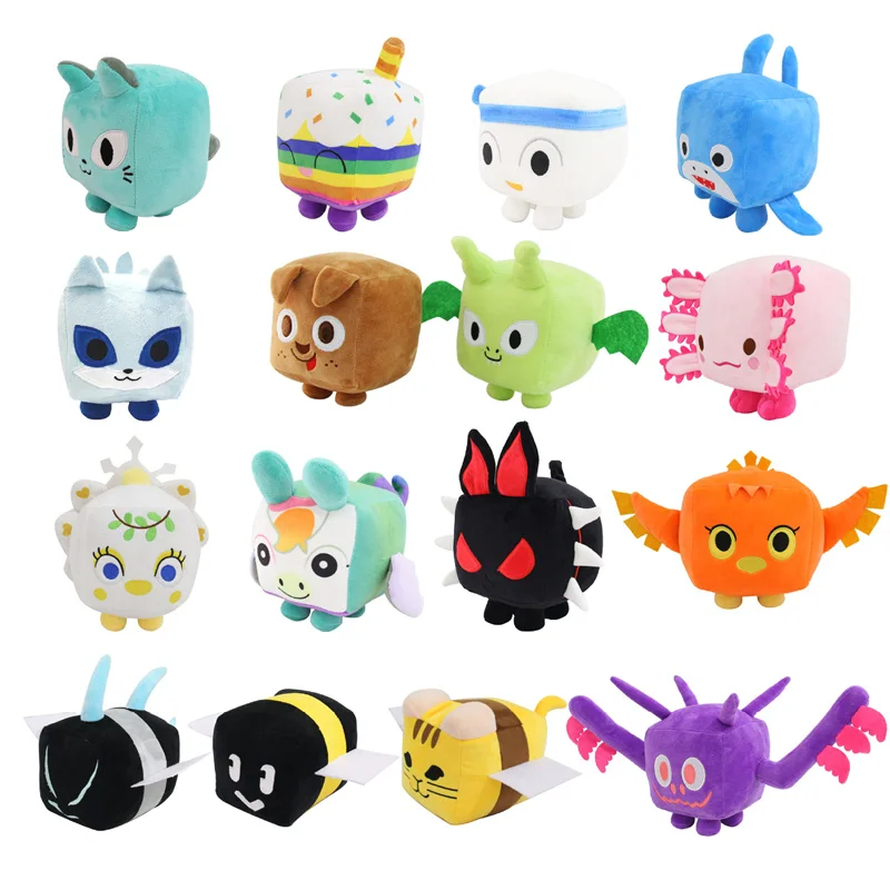 Pet Simulator X Cat Plushie Doll Big Games Plush Toy Stuffed Animal Bat Bee Axolotl Shark Horse Cute Soft Pillow Gift for Fans