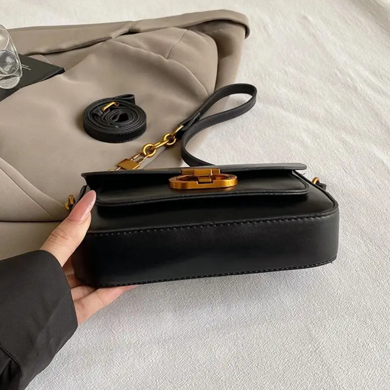 Leather Shoulder Bag Purse for Women - Fashion Crossbody Bags Underarm Bag Small Square Satchel Handbag image 5