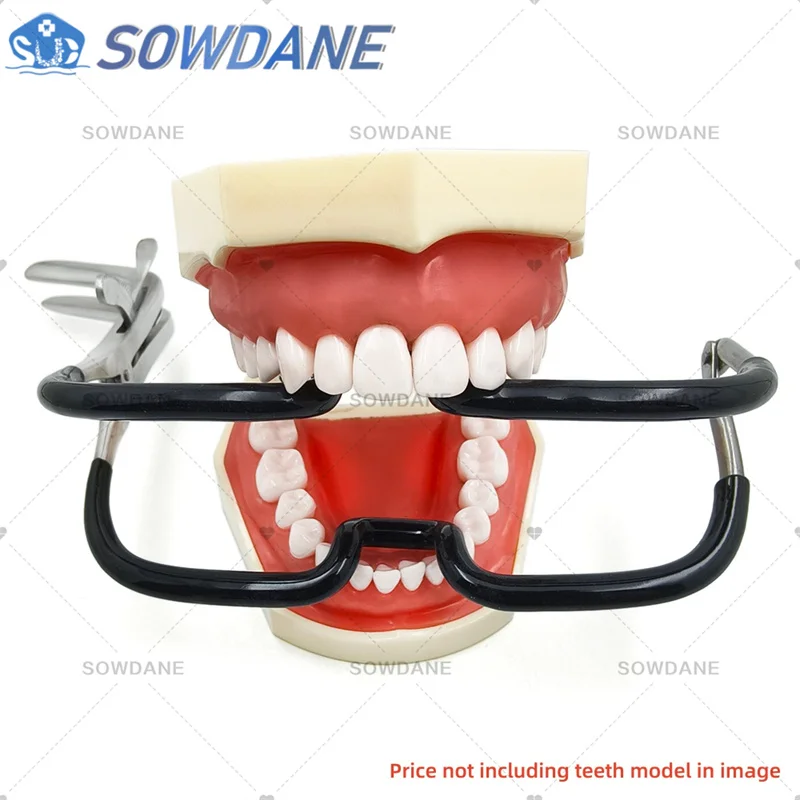 Dental Impant Mouth Opener Tool Lips Cheek Retractor Adjustable with Silicon Sleeve Autoclavable Orthodontic Full Mouth Gag view 2