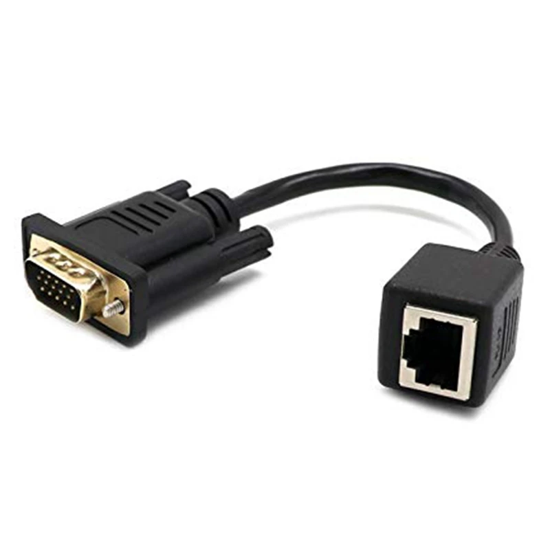 VGA zu RJ45 Adapter Netzwerkkabel zu VGA Netzwerkkabelanschluss Monitor zu Netzwerkkabelanschluss VGA Extender
