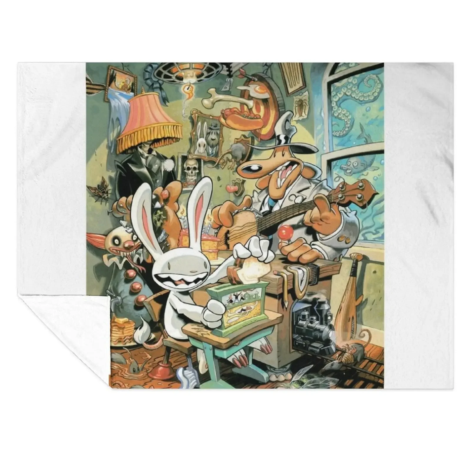 

Sam and Max Throw Blanket Bed Flannels Bed linens Luxury Thicken Blankets