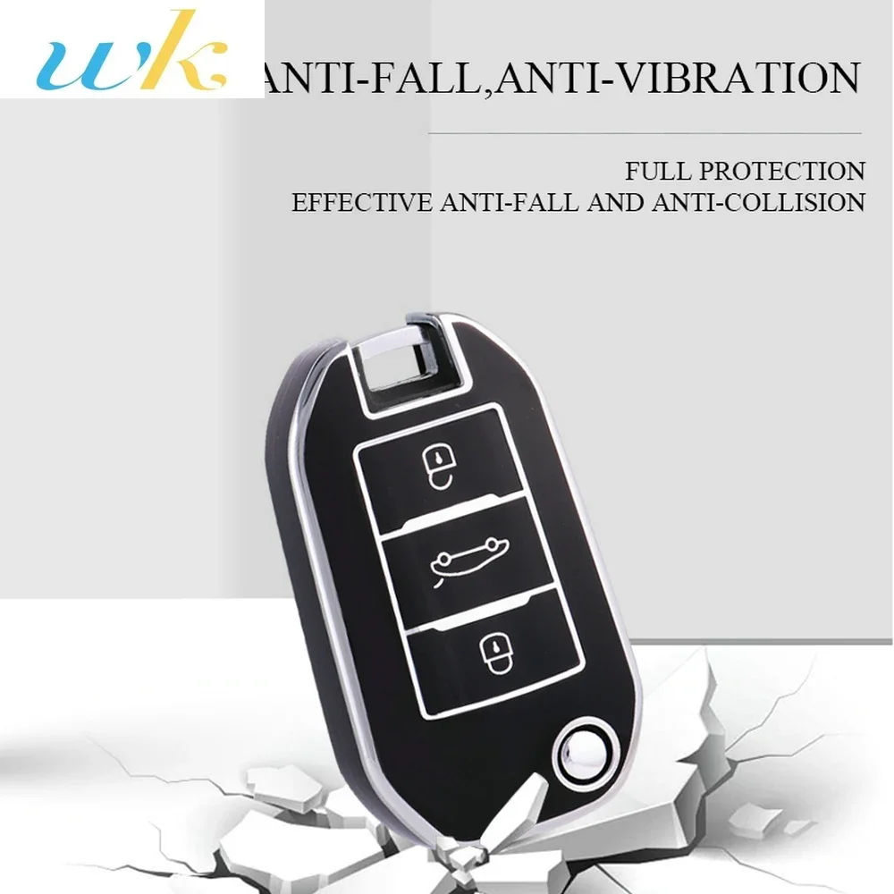 حافظة مفاتيح السيارة من البولي يوريثان غطاء شل فوب لبيجو 208 308 408 508 2008 3008 4008 5008 لسيتروين C3 C4 الصبار C6 C8 اكسسوارات