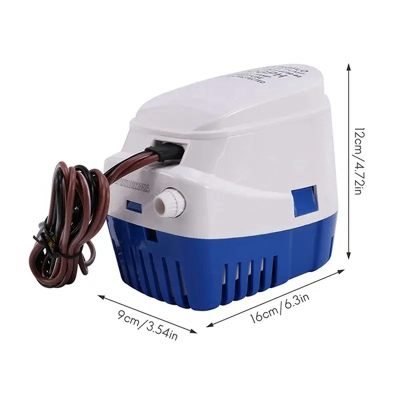 ABJV 12 فولت 750GPH التلقائي قارب مضخة نزح تيار مستمر غاطسة مضخة مياه كهربائية صغيرة 12 فولت فولت السيارات أ